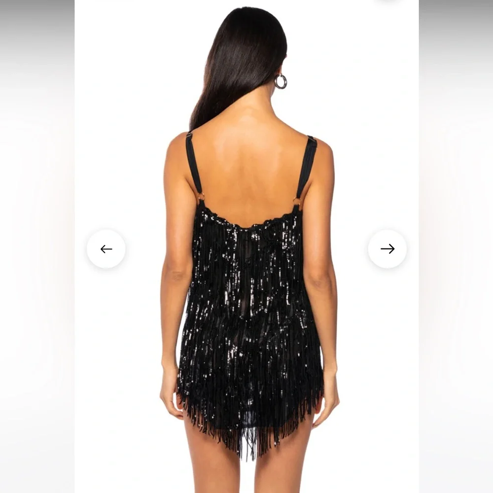 Fringe sequin mini dress - Picture 2 of 4